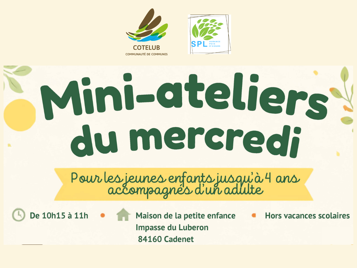 les mini ateliers du mercredi